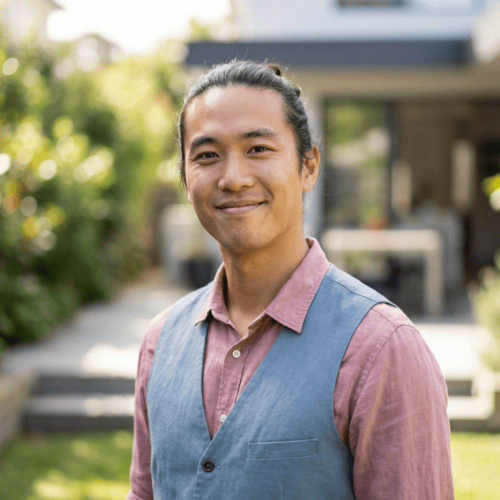 David Chen, restaurant founder, in his dining room