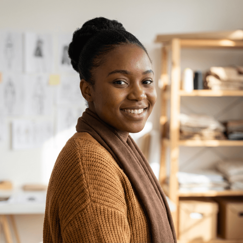 Amara Okafor, event coordinator, at a venue