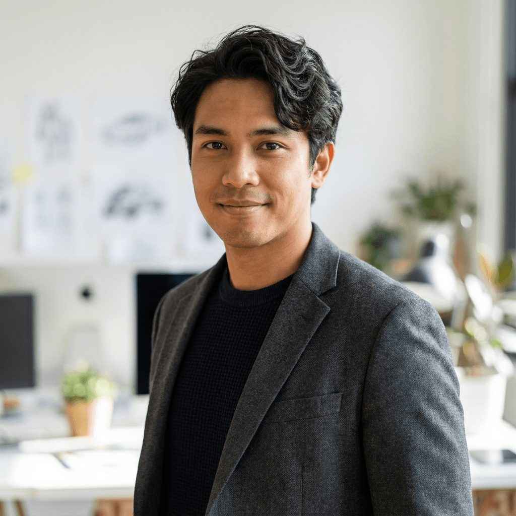 Marcus Chen working at his desk