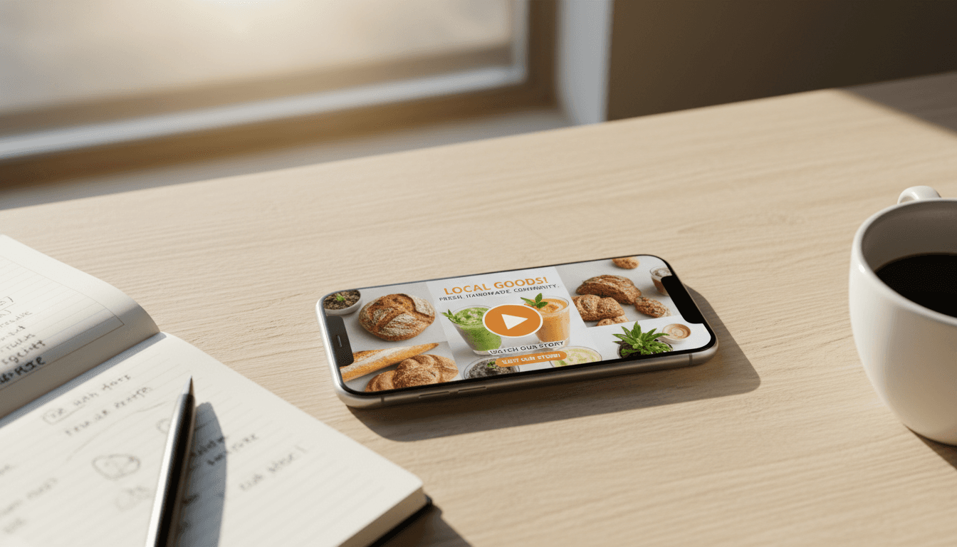 Video ad creative playing on a smartphone during a campaign review